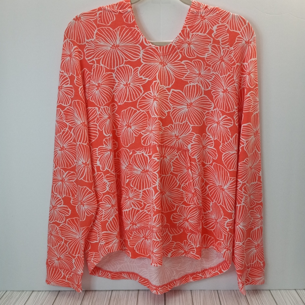 Koolaburra by UGG Coral Hibiscus Tropic Light & Airy French Terry Lounge Hoodie